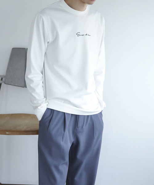 SENSE OF PLACE by URBAN RESEARCH（センスオブプレイスバイアーバンリサーチ）の「シシュウポンチロングTシャツ（Tシャツ/カットソー・メンズ・ホワイト/ブラック/カーキ/ブルー・MEDIUM/LARGE）」の9枚目の写真