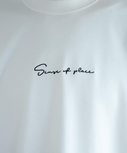 SENSE OF PLACE by URBAN RESEARCH（センスオブプレイスバイアーバンリサーチ）の「シシュウポンチロングTシャツ（Tシャツ/カットソー・メンズ・ホワイト/ブラック/カーキ/ブルー・MEDIUM/LARGE）」の13枚目の写真