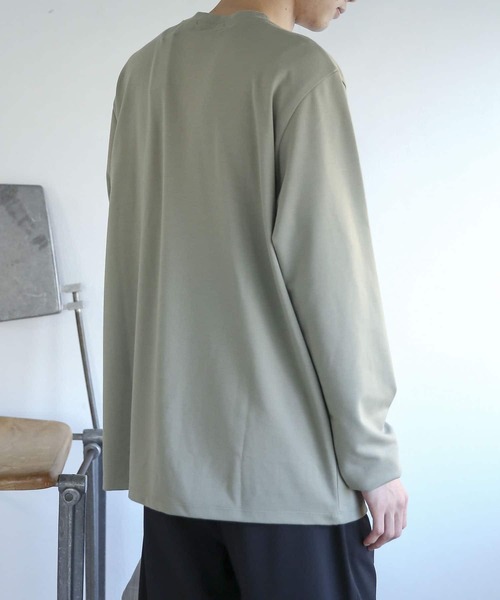 SENSE OF PLACE by URBAN RESEARCH（センスオブプレイスバイアーバンリサーチ）の「シシュウポンチロングTシャツ（Tシャツ/カットソー・メンズ・ホワイト/ブラック/カーキ/ブルー・MEDIUM/LARGE）」の15枚目の写真