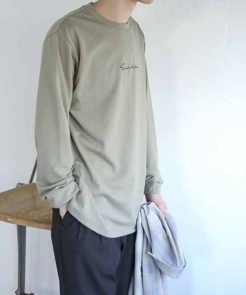 SENSE OF PLACE by URBAN RESEARCH（センスオブプレイスバイアーバンリサーチ）の「シシュウポンチロングTシャツ（Tシャツ/カットソー・メンズ・ホワイト/ブラック/カーキ/ブルー・MEDIUM/LARGE）」の16枚目の写真