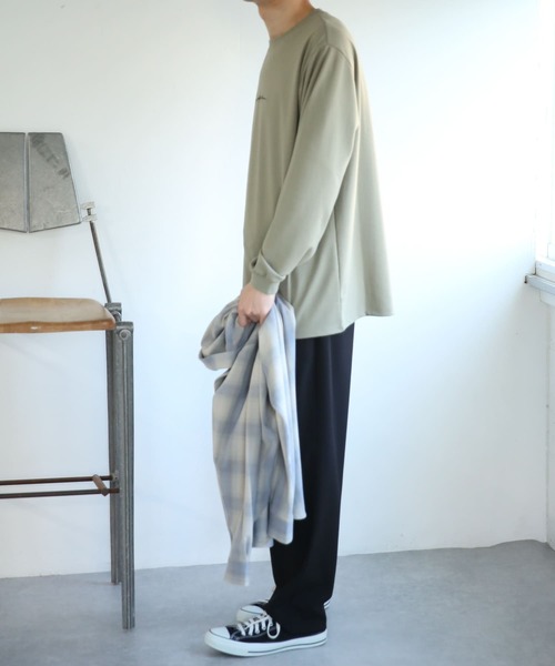 SENSE OF PLACE by URBAN RESEARCH（センスオブプレイスバイアーバンリサーチ）の「シシュウポンチロングTシャツ（Tシャツ/カットソー・メンズ・ホワイト/ブラック/カーキ/ブルー・MEDIUM/LARGE）」の18枚目の写真