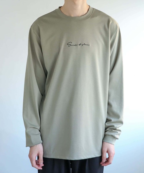 SENSE OF PLACE by URBAN RESEARCH（センスオブプレイスバイアーバンリサーチ）の「シシュウポンチロングTシャツ（Tシャツ/カットソー・メンズ・ホワイト/ブラック/カーキ/ブルー・MEDIUM/LARGE）」の20枚目の写真