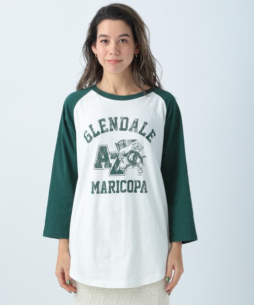 BAYFLOW（ベイフロー）の「プリントラグランT7S（Tシャツ/カットソー・メンズ・チャコール/ベージュ/グリーン・FREE）」の13枚目の写真