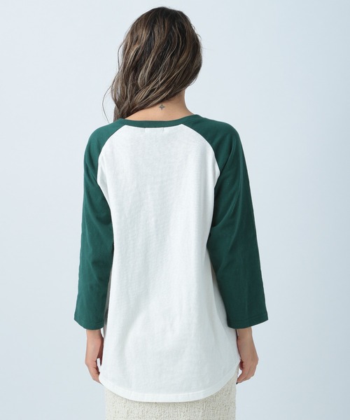 BAYFLOW（ベイフロー）の「プリントラグランT7S（Tシャツ/カットソー・メンズ・チャコール/ベージュ/グリーン・FREE）」の15枚目の写真