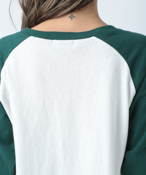 BAYFLOW（ベイフロー）の「プリントラグランT7S（Tシャツ/カットソー・メンズ・チャコール/ベージュ/グリーン・FREE）」の16枚目の写真