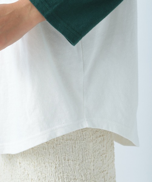 BAYFLOW（ベイフロー）の「プリントラグランT7S（Tシャツ/カットソー・メンズ・チャコール/ベージュ/グリーン・FREE）」の19枚目の写真