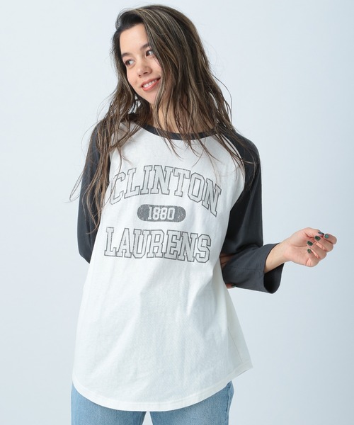 BAYFLOW（ベイフロー）の「プリントラグランT7S（Tシャツ/カットソー・メンズ・チャコール/ベージュ/グリーン・FREE）」の10枚目の写真