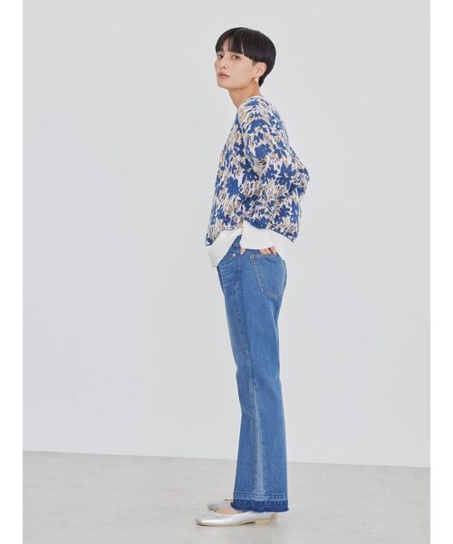 AMERICAN HOLIC（アメリカンホリック）の「フレアー切り替えデニム（デニムパンツ・レディース・ライトインディゴブルー・M/S/L）」の3枚目の写真