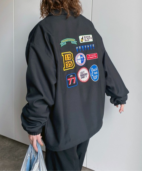 美品✨　Champion デニム コーチジャケット ブルゾン ロゴ刺繍 美品✨ Champion デニム コーチジャケット ブルゾン ロゴ刺繍