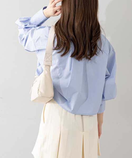 Chico(チコ)の「【2023SS】クロップドブロードブラウス(シャツ/ブラウス・レディース・グレー/ホワイト/ブルー系その他・FREE)」の16枚目の写真