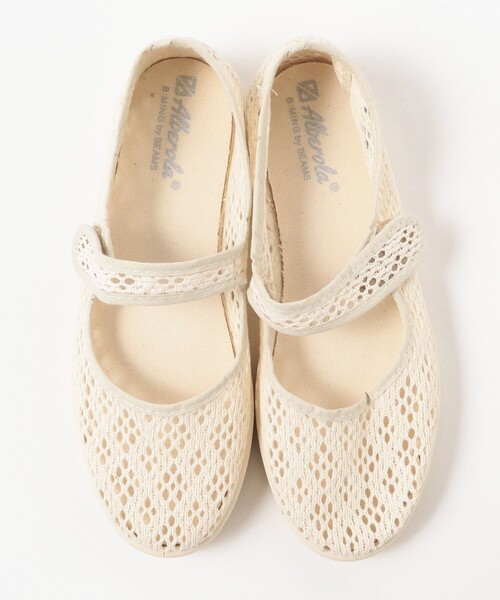 ALBEROLA（アルベローラ）の「ALBEROLA × B:MING by BEAMS / 別注 レース フラットシューズ（バレエシューズ・レディース・アイボリー系/ブラック・39/38/37/36）」の16枚目の写真