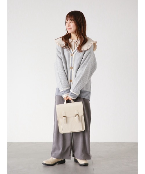 ehka sopo（エヘカソポ）の「3WAYサッチェルバッグ（ショルダーバッグ・レディース・オフホワイト/ブラウン/ベージュ・ﾌﾘ-）」の8枚目の写真