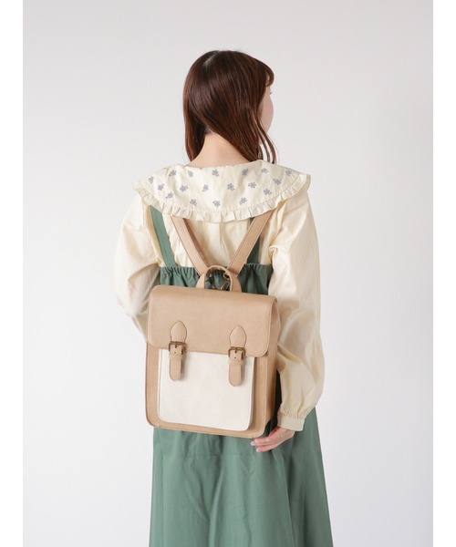 ehka sopo（エヘカソポ）の「3WAYサッチェルバッグ（ショルダーバッグ・レディース・オフホワイト/ブラウン/ベージュ・ﾌﾘ-）」の16枚目の写真