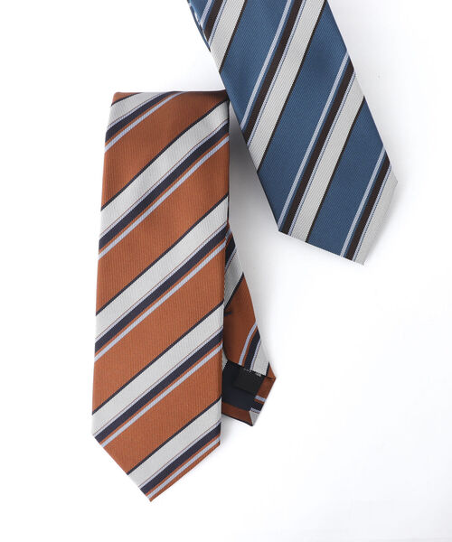 NOLLEY'S goodman（ノーリーズグッドマン）の「Fossati ヘビーツイルストライプネクタイ italian fabric（ネクタイ・メンズ・ブルー系その他3/イエロー系その他3・FREE）」の6枚目の写真