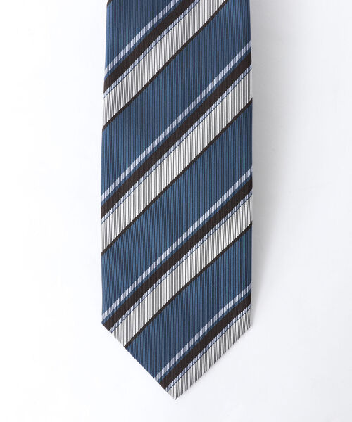 NOLLEY'S goodman（ノーリーズグッドマン）の「Fossati ヘビーツイルストライプネクタイ italian fabric（ネクタイ・メンズ・ブルー系その他3/イエロー系その他3・FREE）」の8枚目の写真