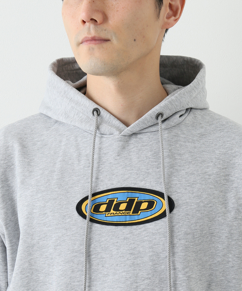 ddp(ディーディーピー)の「WEB限定【ddp/ディーディーピー】オーバルロゴ スウェットパーカー(パーカー・メンズ・イエロー/グレー/ブラック・MEDIUM/LARGE)」の7枚目の写真