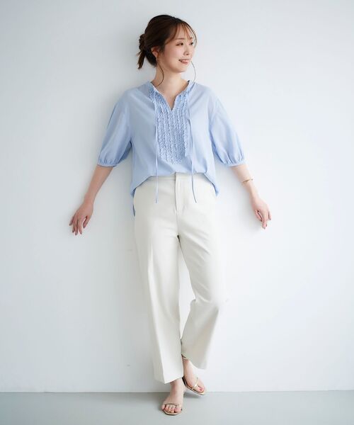 【セール】シェルタリングセンタープレスパンツ（その他パンツ）｜le.coeur blanc（ルクールブラン）