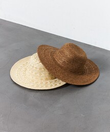 【限定展開】ペーパーラフィアミックス柄編みハット
