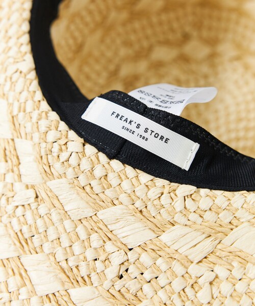 FREAK'S STORE(フリークスストア)の「【限定展開】ペーパーラフィアミックス柄編みハット(ハット・レディース・ナチュラル/ブラウン・ONE SIZE)」の12枚目の写真