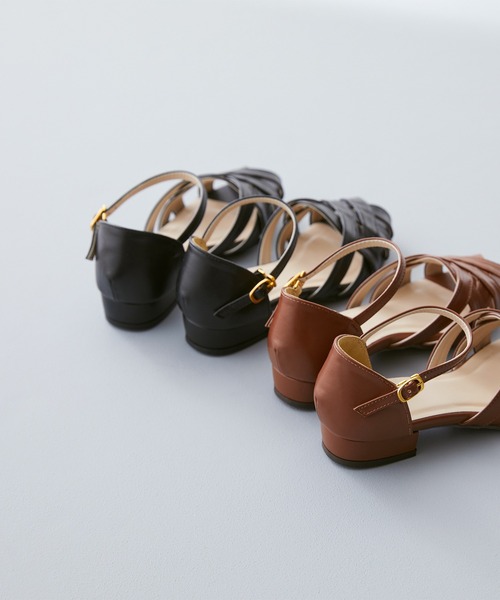 menue（メヌエ）の「ローヒール ストラップサンダル（サンダル・レディース・ベージュ/ブラウン/ブラック/アイボリー・XS/M/L/3L/S/LL）」の13枚目の写真