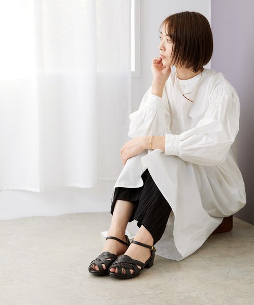 menue（メヌエ）の「ローヒール ストラップサンダル（サンダル・レディース・ベージュ/ブラウン/ブラック/アイボリー・XS/M/L/3L/S/LL）」の20枚目の写真