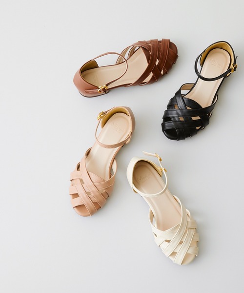 menue（メヌエ）の「ローヒール ストラップサンダル（サンダル・レディース・ベージュ/ブラウン/ブラック/アイボリー・XS/M/L/3L/S/LL）」の22枚目の写真