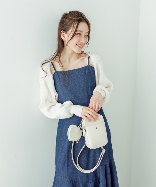 OLIVE des OLIVE(オリーブデオリーブ)の「【WEB限定】裾シフォンマーメイドキャミワンピース 1031090280(ワンピース・レディース・ブラック/ネイビー/サックスブルー/アイボリー・FREE)」の18枚目の写真