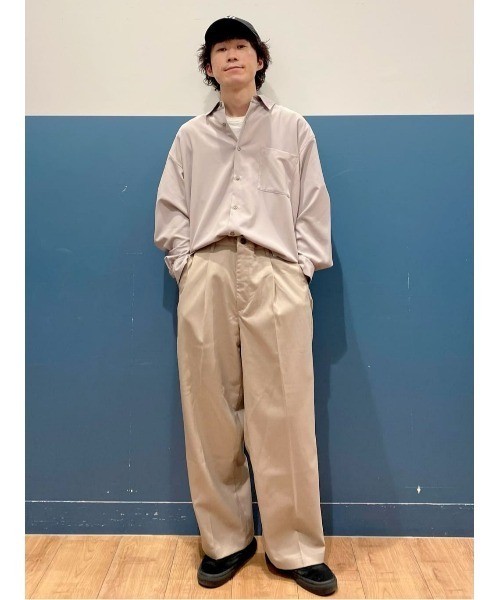 PLUS ONE（プラスワン）の「【PLUS ONE】リラックスレギュラーシャツ（シャツ/ブラウス・メンズ・サックスブルー/ライトベージュ/ダークグレー・M/L/XL）」の11枚目の写真