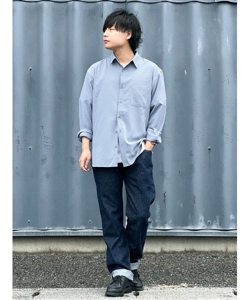 PLUS ONE（プラスワン）の「【PLUS ONE】リラックスレギュラーシャツ（シャツ/ブラウス・メンズ・サックスブルー/ライトベージュ/ダークグレー・M/L/XL）」の18枚目の写真