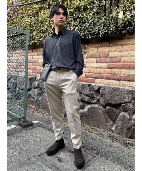 PLUS ONE（プラスワン）の「【PLUS ONE】リラックスレギュラーシャツ（シャツ/ブラウス・メンズ・サックスブルー/ライトベージュ/ダークグレー・M/L/XL）」の21枚目の写真