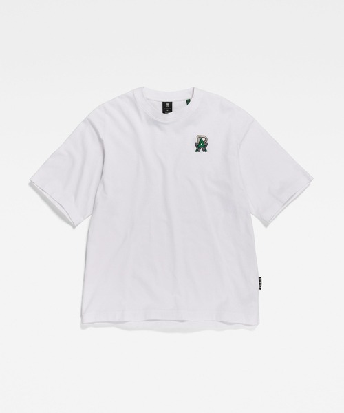 G-STAR（ジースター）の「EMBRO RAW BOXY T-SHIRT/ロゴT/オーバーサイズ/ワンポイント（Tシャツ/カットソー・メンズ・ダークブラック/ホワイト・X-SMALL/SMALL/MEDIUM/LARGE/X-LARGE/XX-LARGE）」の6枚目の写真