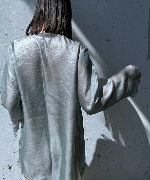 y/m by RIKA（イムバイリカ）の「チャイナデティールシャツ（シャツ/ブラウス・レディース・ホワイト/ミント・FREE）」の4枚目の写真