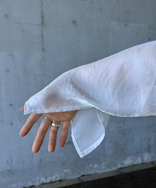 y/m by RIKA（イムバイリカ）の「チャイナデティールシャツ（シャツ/ブラウス・レディース・ホワイト/ミント・FREE）」の21枚目の写真