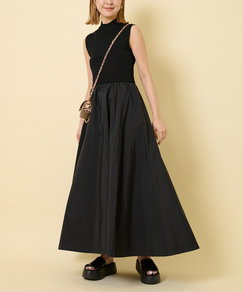 U by SPICK&SPAN(ユーバイスピックアンドスパン)の「ニットドッキングボリュームワンピース(ワンピース・レディース・ブラック/アイボリー・FREE)」の20枚目の写真