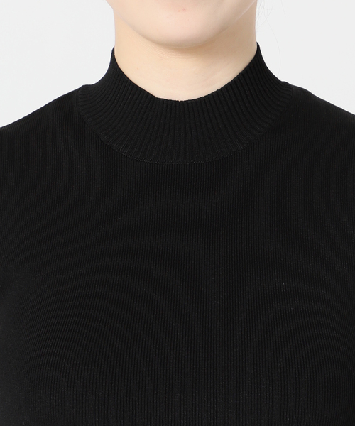 U by SPICK&SPAN(ユーバイスピックアンドスパン)の「ニットドッキングボリュームワンピース(ワンピース・レディース・ブラック/アイボリー・FREE)」の7枚目の写真