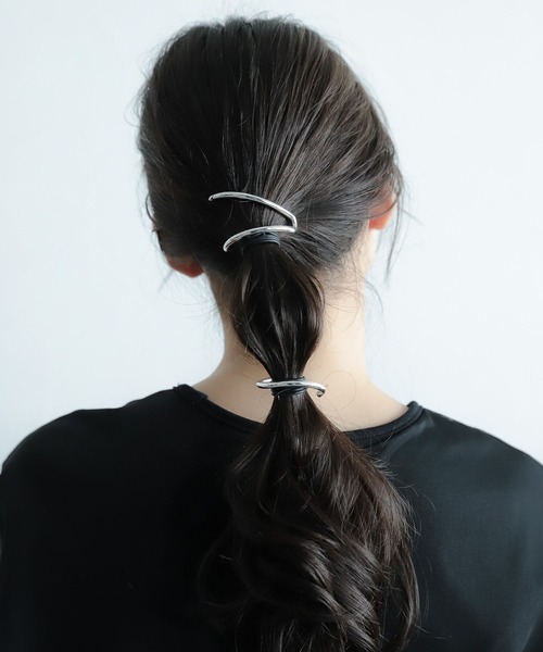 HARE(ハレ)の「2Pワイヤーヘアカフ(HARE)(バレッタ/ヘアクリップ・レディース・シルバー・FREE)」の12枚目の写真