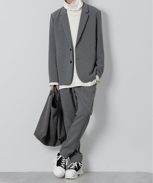 ATTACHMENT(アタッチメント)の「ストレッチ ダブルクロス レギュラーフィット イージートラウザーズ / PE STRETCH DOUBLE CLOTH REGULAR FIT EASY TROUSERS(スラックス・メンズ・ブラック/グレー/ダークネイビー・3/1/2)」の18枚目の写真