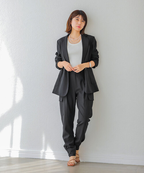 美品　La Totalite　24SS　ラトータリテ　ダブルジャケット　36 T/Wダブルブレストジャケット（テーラードジャケット）｜La