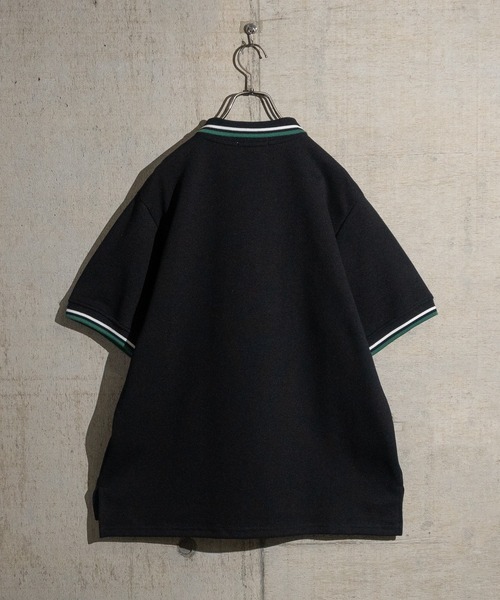 JOHN'S CLOSET（ジョンズクローゼット）の「【13】鹿の子 ワンポイント刺繍 BIG ポロシャツ（ポロシャツ・メンズ・オフホワイト/グレー/ブラック・LARGE/MEDIUM）」の4枚目の写真