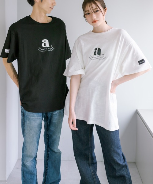 OLIVE des OLIVE(オリーブデオリーブ)の「Gender Free Tシャツ(Tシャツ/カットソー・レディース・オフホワイト/ブラック・FREE)」の3枚目の写真