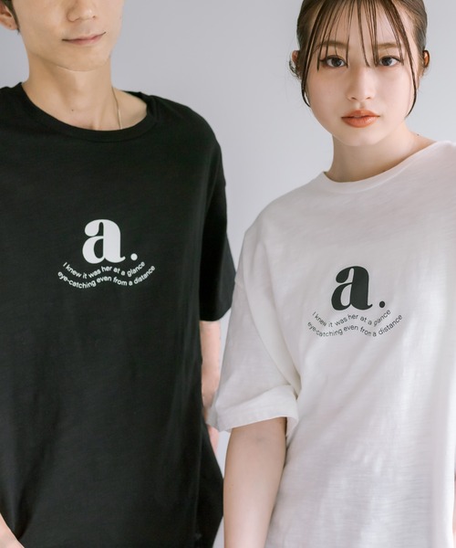 OLIVE des OLIVE(オリーブデオリーブ)の「Gender Free Tシャツ(Tシャツ/カットソー・レディース・オフホワイト/ブラック・FREE)」の5枚目の写真
