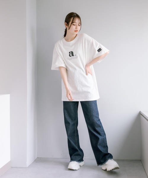 OLIVE des OLIVE(オリーブデオリーブ)の「Gender Free Tシャツ(Tシャツ/カットソー・レディース・オフホワイト/ブラック・FREE)」の7枚目の写真