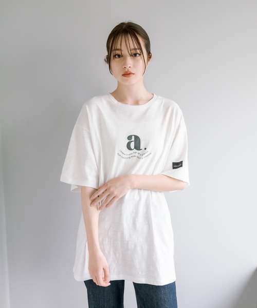 OLIVE des OLIVE(オリーブデオリーブ)の「Gender Free Tシャツ(Tシャツ/カットソー・レディース・オフホワイト/ブラック・FREE)」の9枚目の写真