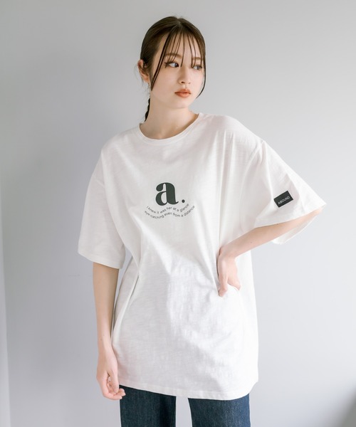 OLIVE des OLIVE(オリーブデオリーブ)の「Gender Free Tシャツ(Tシャツ/カットソー・レディース・オフホワイト/ブラック・FREE)」の10枚目の写真