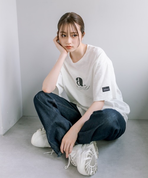 OLIVE des OLIVE(オリーブデオリーブ)の「Gender Free Tシャツ(Tシャツ/カットソー・レディース・オフホワイト/ブラック・FREE)」の12枚目の写真