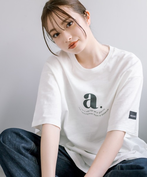OLIVE des OLIVE(オリーブデオリーブ)の「Gender Free Tシャツ(Tシャツ/カットソー・レディース・オフホワイト/ブラック・FREE)」の13枚目の写真