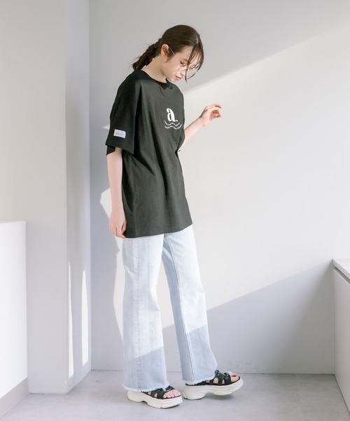 OLIVE des OLIVE(オリーブデオリーブ)の「Gender Free Tシャツ(Tシャツ/カットソー・レディース・オフホワイト/ブラック・FREE)」の17枚目の写真