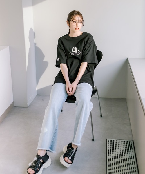 OLIVE des OLIVE(オリーブデオリーブ)の「Gender Free Tシャツ(Tシャツ/カットソー・レディース・オフホワイト/ブラック・FREE)」の14枚目の写真