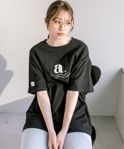 OLIVE des OLIVE(オリーブデオリーブ)の「Gender Free Tシャツ(Tシャツ/カットソー・レディース・オフホワイト/ブラック・FREE)」の15枚目の写真