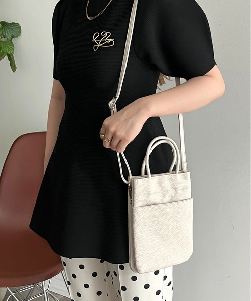 prose verse（プロズヴェール）の「ナノ/2wayミニショルダーバッグ（ショルダーバッグ・レディース・ブラック/アイボリー/ブルー/シルバー・ﾌﾘ-）」の2枚目の写真